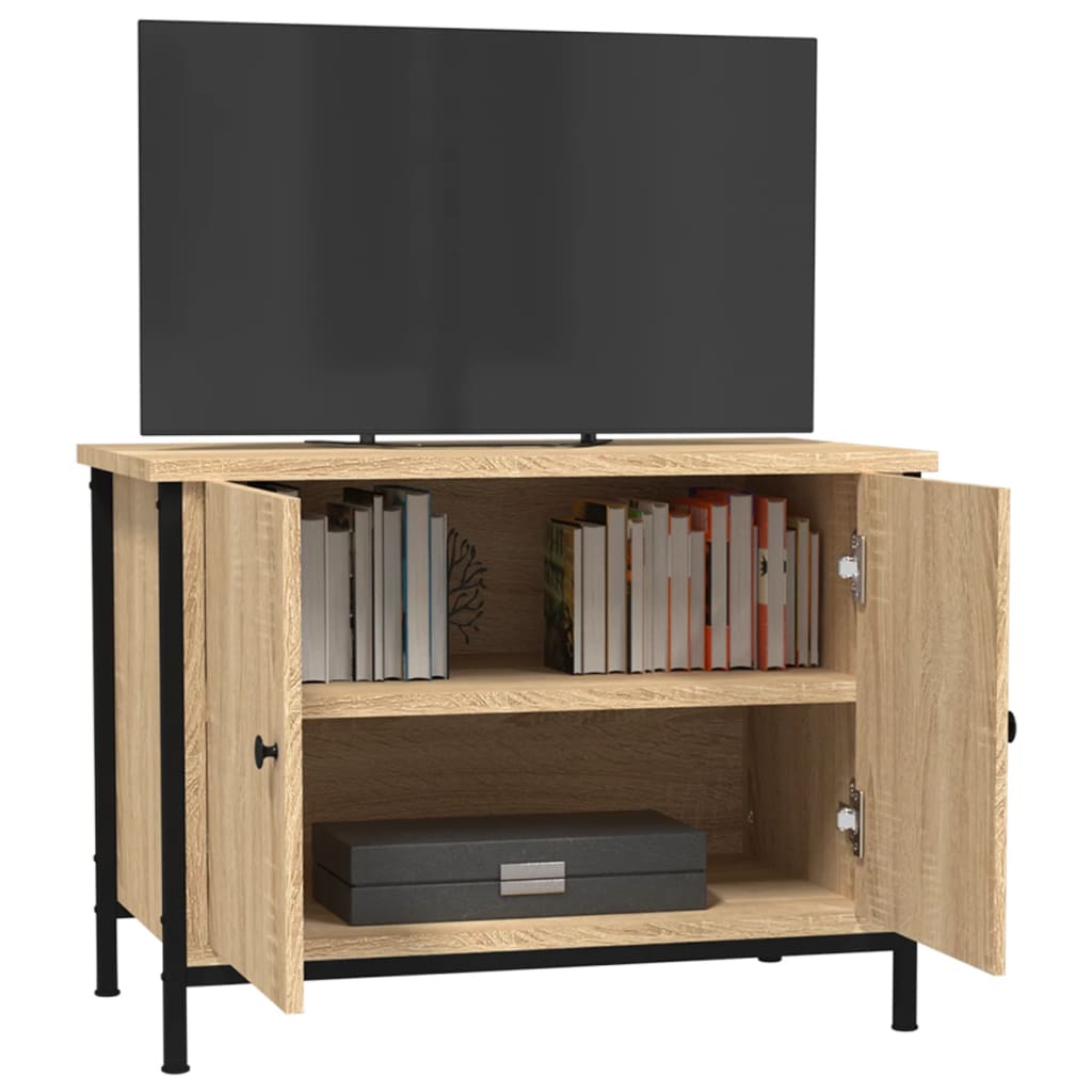 Έπιπλο Τηλεόρασης με Πόρτες από Sonoma Δρυς 60x35x45 εκ. από Τεχνητό Ξύλο - Pakobazaar