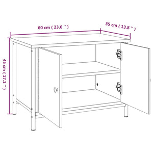 Έπιπλο Τηλεόρασης με Πόρτες από Sonoma Δρυς 60x35x45 εκ. από Τεχνητό Ξύλο - Pakobazaar