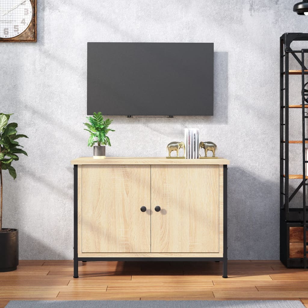 Έπιπλο Τηλεόρασης με Πόρτες από Sonoma Δρυς 60x35x45 εκ. από Τεχνητό Ξύλο - Pakobazaar