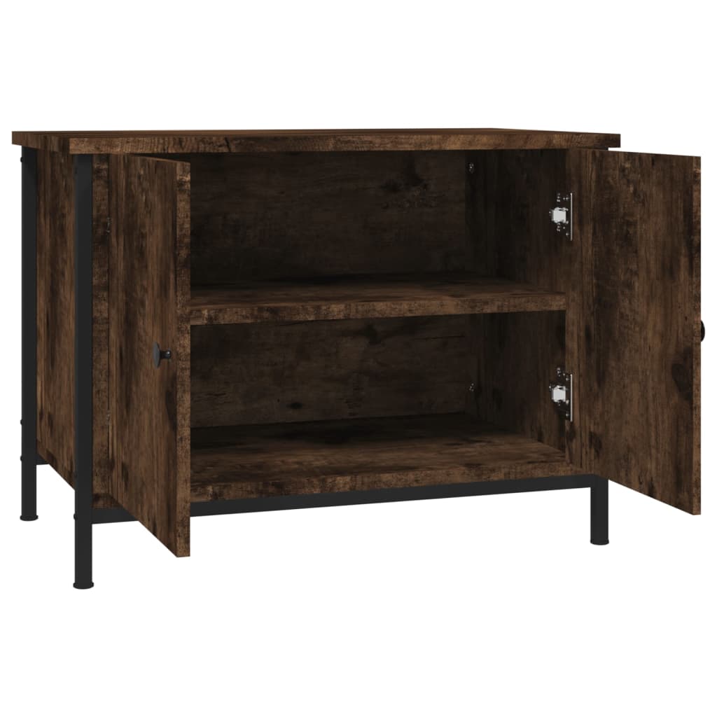 Έπιπλο Τηλεόρασης με Πόρτες Καπν. Δρυς 60x35x45 εκ. Επεξ.Ξύλο - Pakobazaar