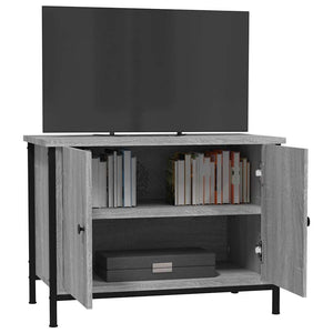 Έπιπλο Τηλεόρασης με Πόρτες Γκρι Sonoma 60x35x45 εκ Επεξ. Ξύλο