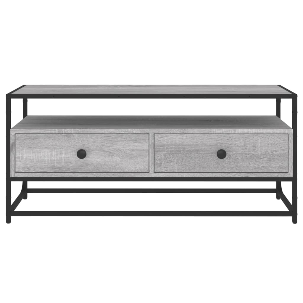 Έπιπλο Τηλεόρασης Γκρι Sonoma 100x35x45 εκ. από Επεξεργ. Ξύλο