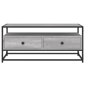 Έπιπλο Τηλεόρασης Γκρι Sonoma 100x35x45 εκ. από Επεξεργ. Ξύλο
