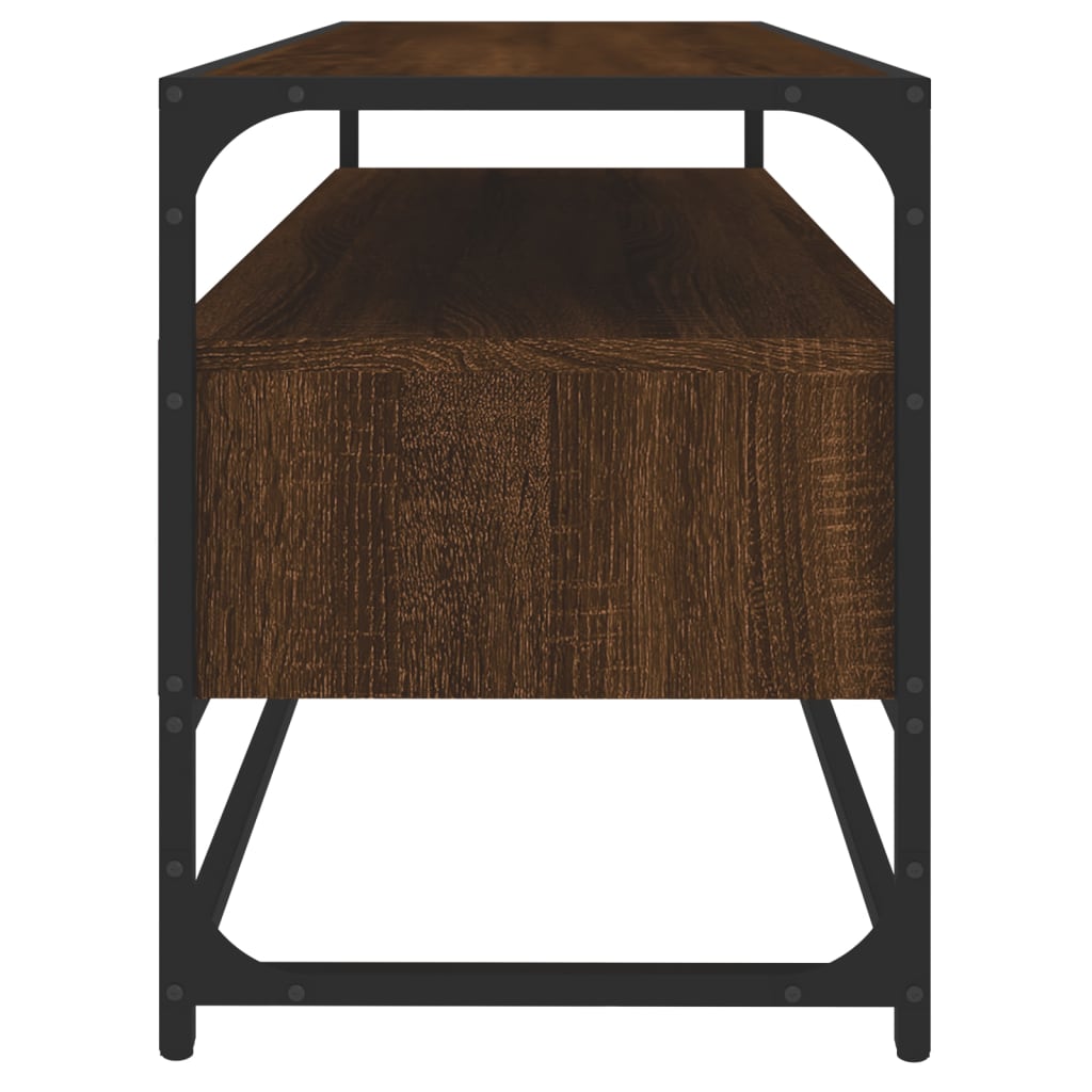 Έπιπλο Τηλεόρασης Καφέ Δρυς 100x35x45 εκ. Επεξεργασμένο Ξύλο
