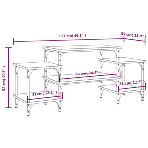 Έπιπλο Τηλεόρασης Γκρι Sonoma 117x35x52 εκ. Επεξεργασμένο Ξύλο