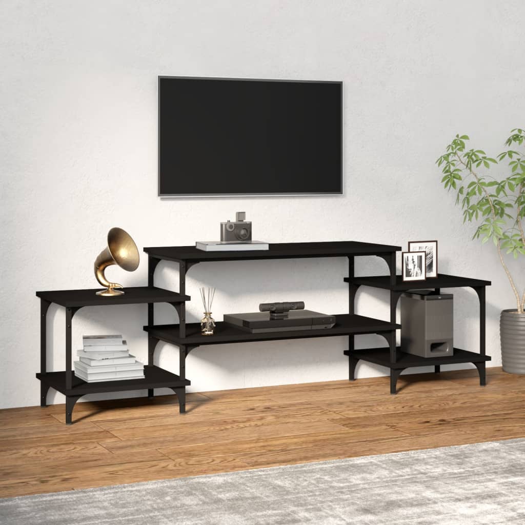Έπιπλο Τηλεόρασης Μαύρο 157x35x52 εκ. Επεξ. Επεξεργασμένο Ξύλο