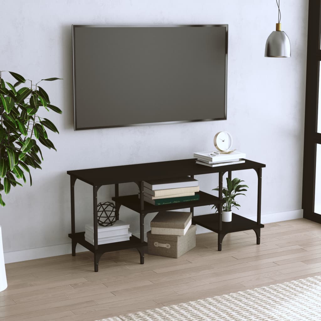 Έπιπλο Τηλεόρασης Μαύρο 102 x 35 x 45,5 εκ. Επεξεργασμένο Ξύλο