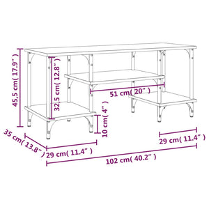 Έπιπλο Τηλεόρασης Καπνιστή Δρυς 102x35x45,5 εκ. Επεξ. Ξύλο