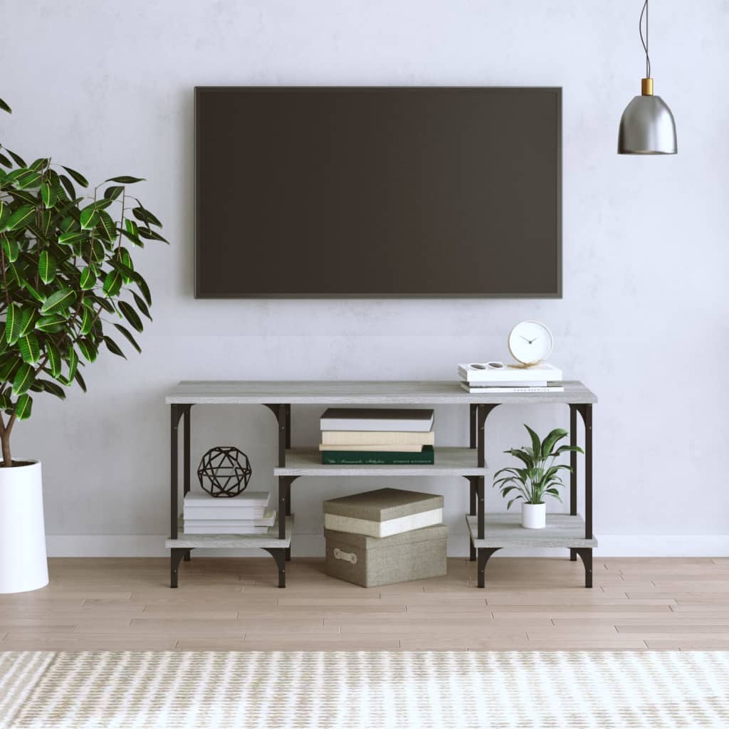 Έπιπλο Τηλεόρασης Γκρι Sonoma 102x35x45,5 εκ. από Επεξεργ. Ξύλο
