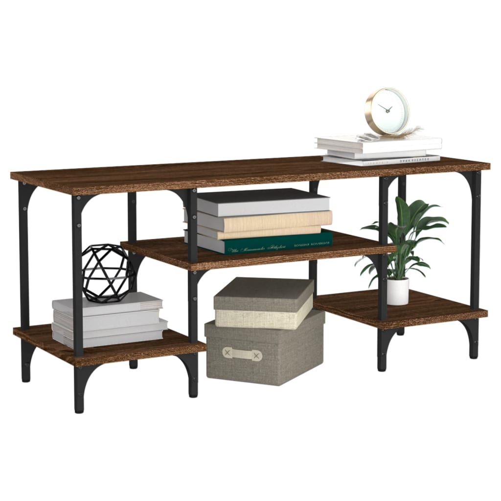 Έπιπλο Τηλεόρασης Καφέ Δρυς 102x35x45,5 εκ. Επεξεργασμένο Ξύλο