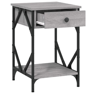 Κομοδίνο Γκρι Sonoma 40 x 42 x 60 εκ. από Επεξεργασμένο Ξύλο