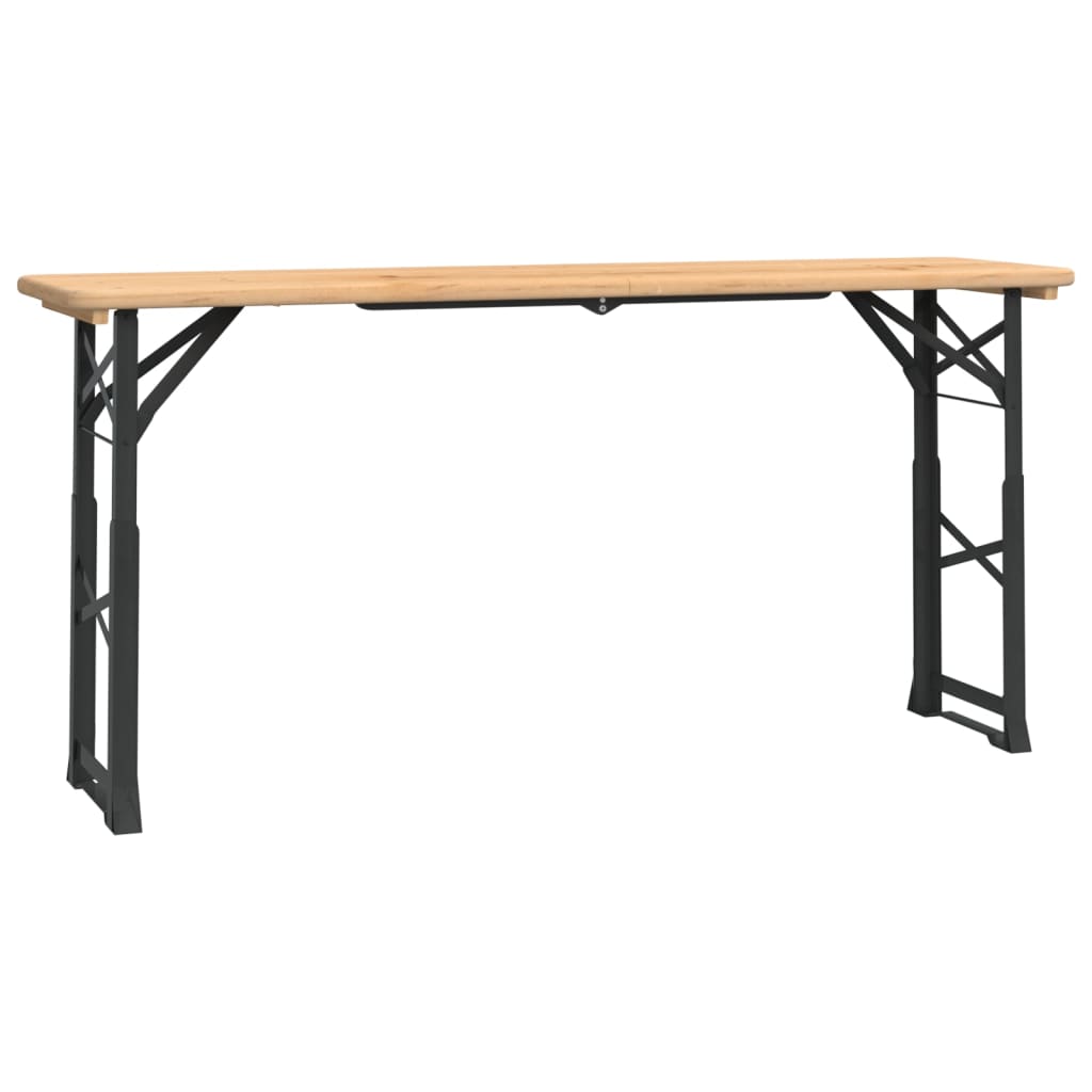 Τραπέζι Μπύρας Πτυσσόμενο 170x50x75/105 εκ. Μασίφ Ξύλο Ελάτης
