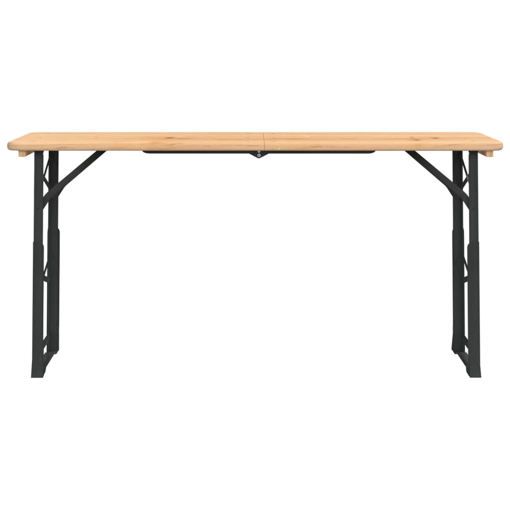 Τραπέζι Μπύρας Πτυσσόμενο 170x50x75/105 εκ. Μασίφ Ξύλο Ελάτης