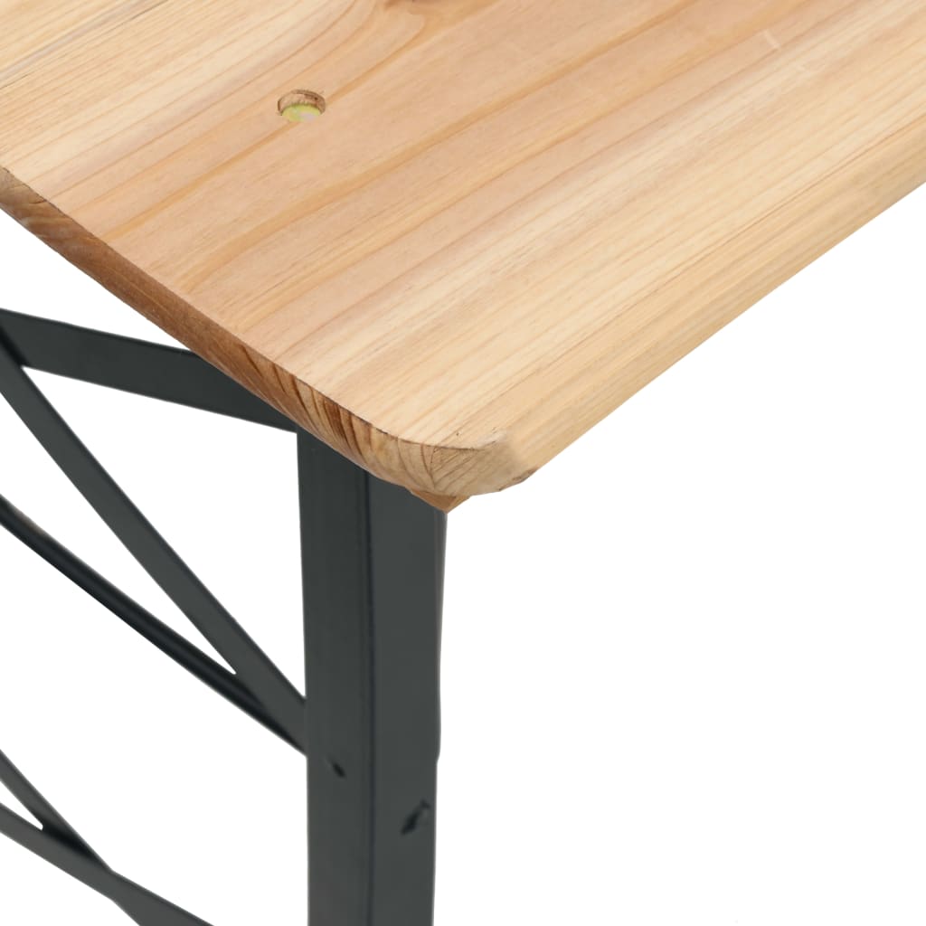 Τραπέζι Μπύρας Πτυσσόμενο 170x50x75/105 εκ. Μασίφ Ξύλο Ελάτης