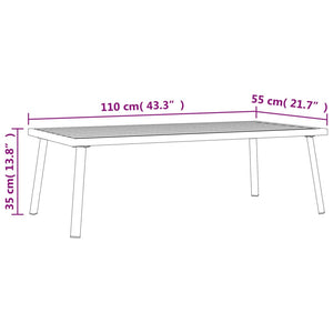 Τραπεζάκι Κήπου Ανθρακί 110 x 55 x 35 εκ. από Ατσάλι