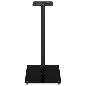 Βάσεις Ηχείων με 1 Στήλη 2 τεμ. Μαύρες από Ψημένο Γυαλί