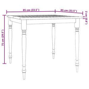 Σετ Τραπεζαρίας Κήπου 3 Τεμαχίων Μασίφ Ξύλο Teak με Μαξιλάρια - Pakobazaar