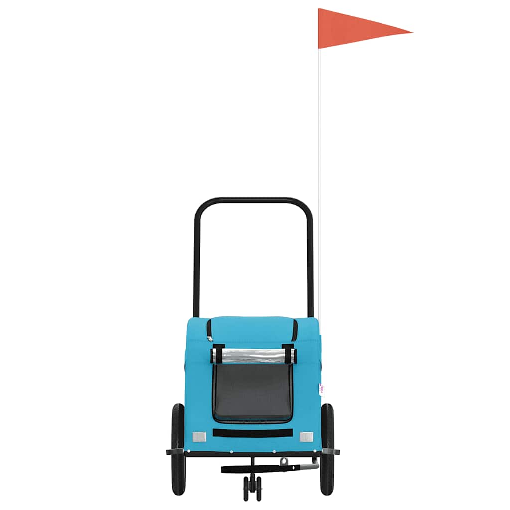 Τρέιλερ Ποδηλάτου Κατοικίδιων Μπλε Ύφασμα Oxford/Σίδηρος