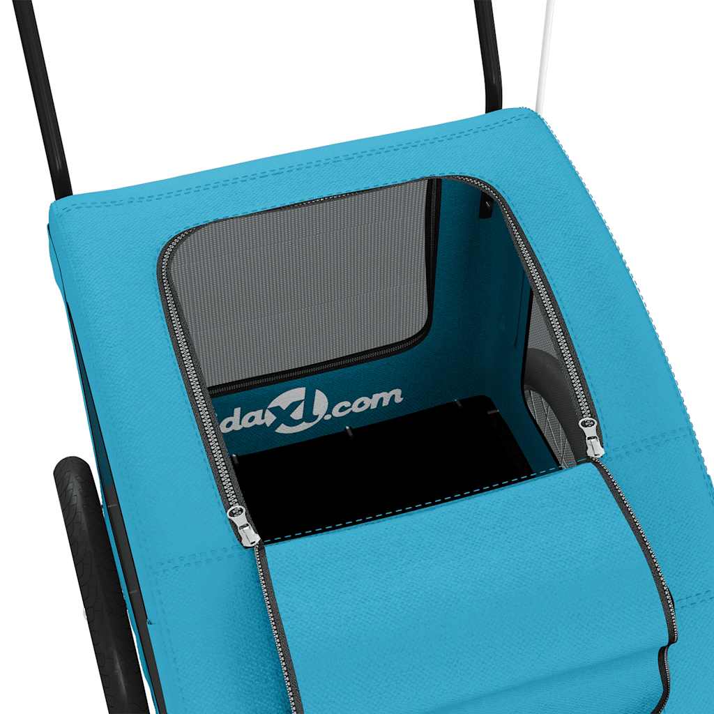 Τρέιλερ Ποδηλάτου Κατοικίδιων Μπλε Ύφασμα Oxford/Σίδηρος