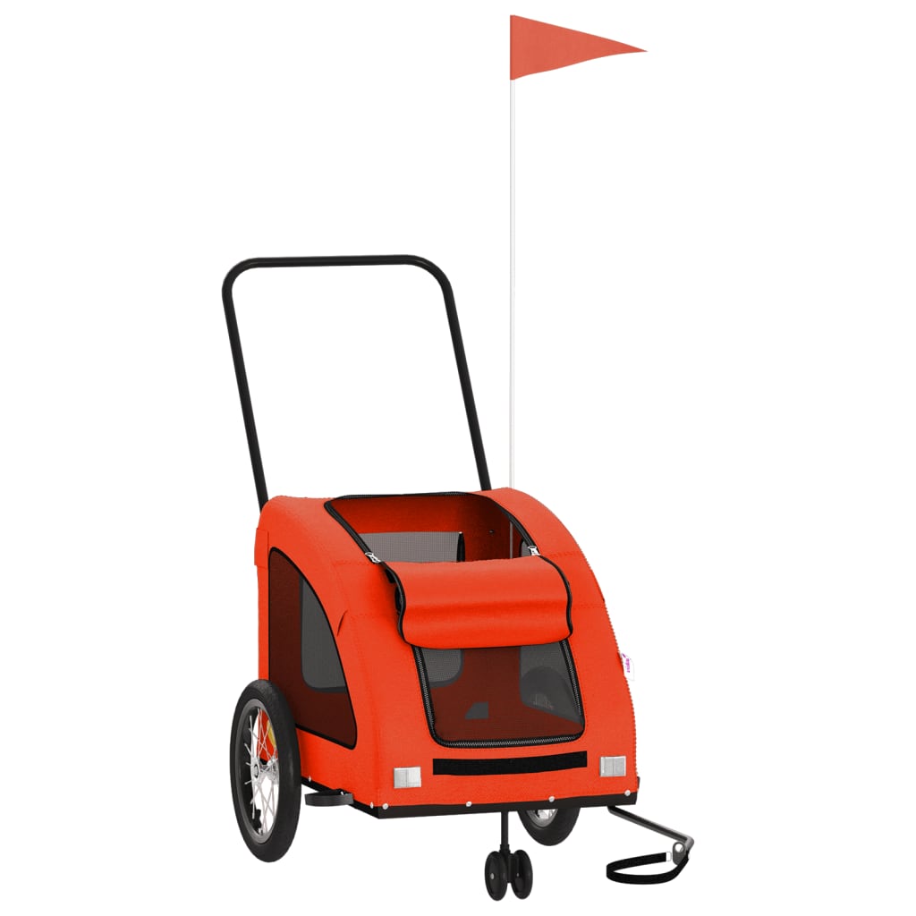 Τρέιλερ Ποδηλάτου Κατοικίδιων Πορτοκαλί Oxford/Σίδηρος