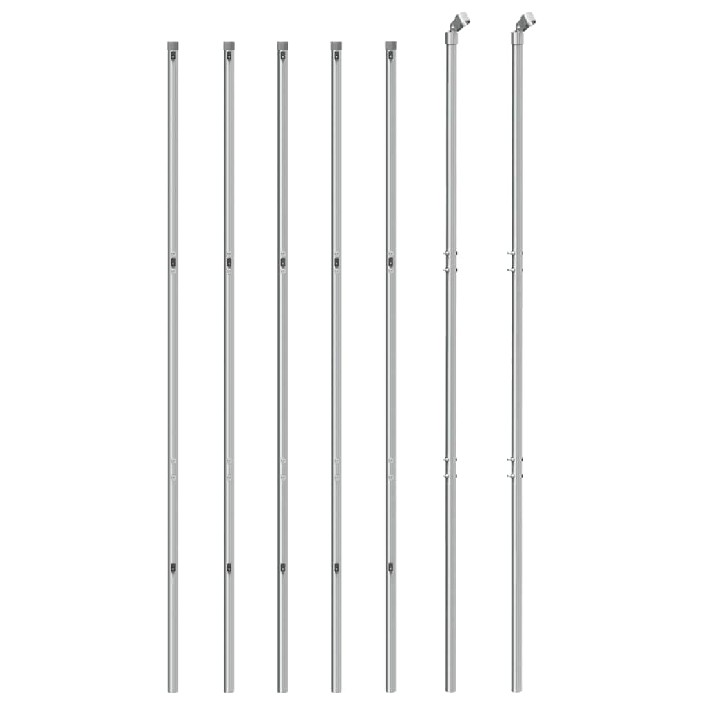 Συρματόπλεγμα Περίφραξης Ασημί 1,6 x 10 μ. με Στύλους