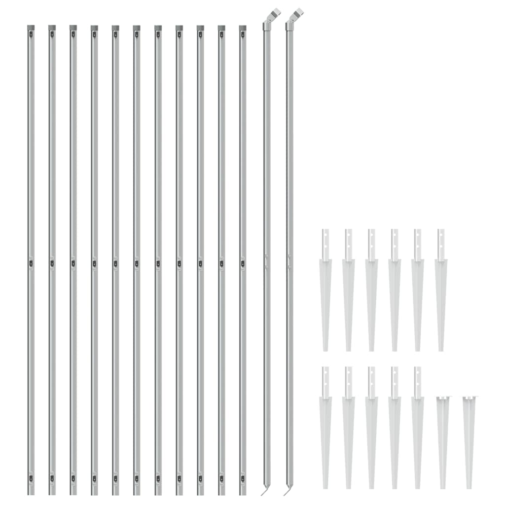 Συρματόπλεγμα Περίφραξης Ασημί 2 x 25 μ. με Καρφωτές Βάσεις