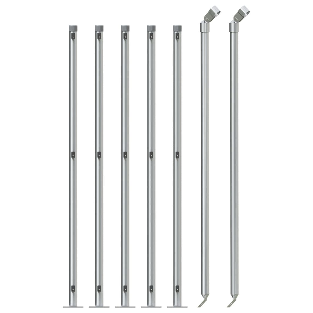 Συρματόπλεγμα Περίφραξης Ασημί 0.8 x 10 μ. με Βάσεις Φλάντζα - PAKOBAZAAR