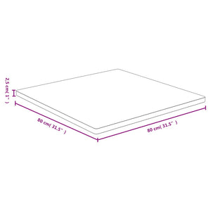 Επιφάνεια Τραπεζιού 80x80x2,5 από Μπαμπού - Pakobazaar