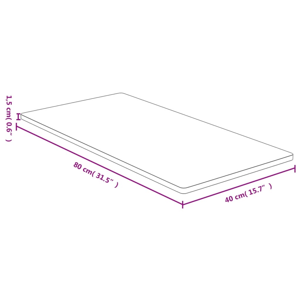 Επιφάνεια Τραπεζιού 40 x 80 x 1,5 από Μπαμπού - Pakobazaar