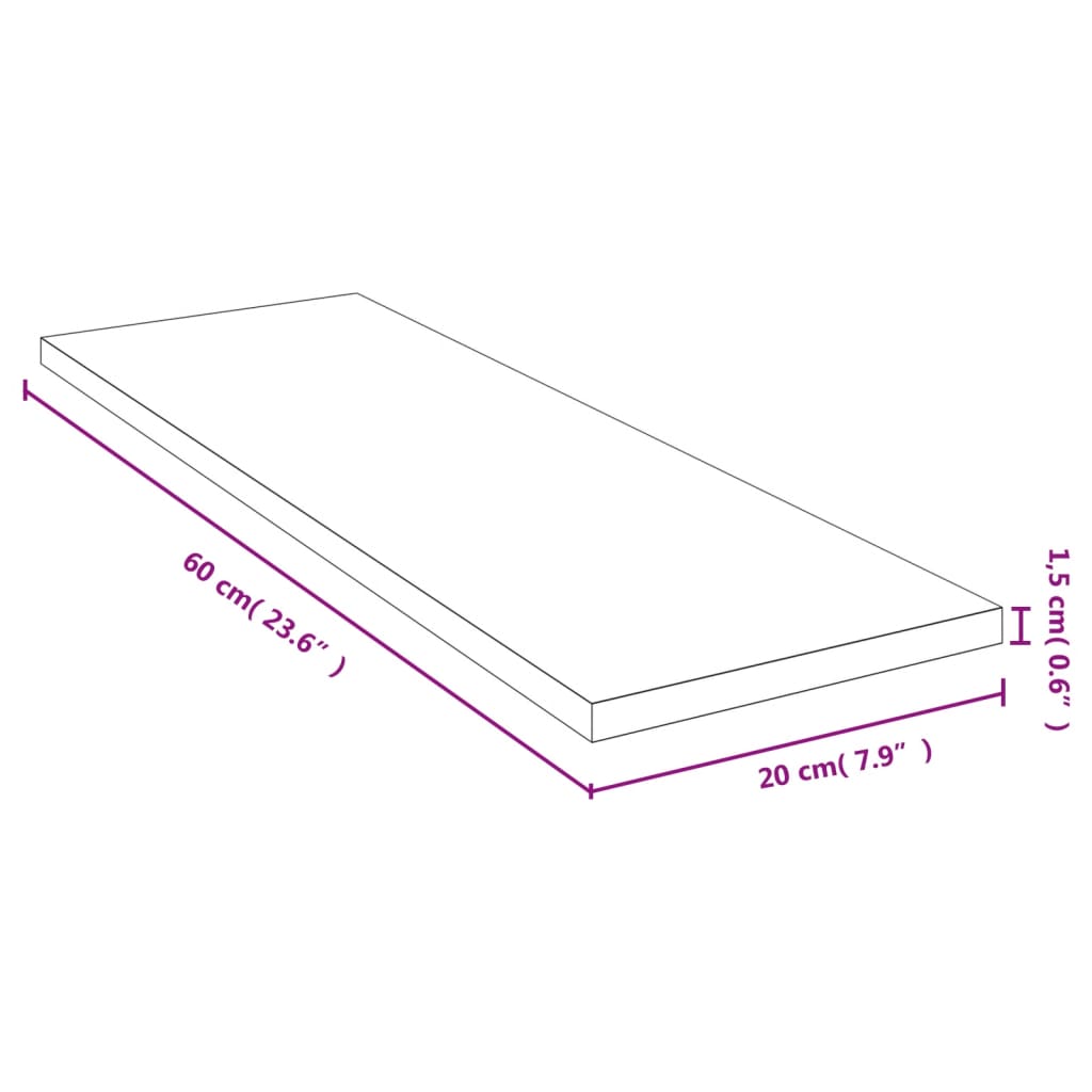 Ράφι Τοίχου 60x20x1,5 εκ. από Μπαμπού