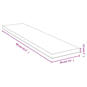 Ράφι Τοίχου 80x20x2,5 εκ. από Μπαμπού