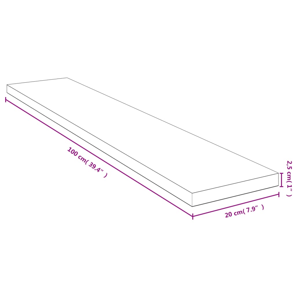 Ράφι Τοίχου 100x20x2,5 εκ. από Μπαμπού - Pakobazaar