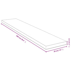 Ράφι Τοίχου 100x20x2,5 εκ. από Μπαμπού - Pakobazaar