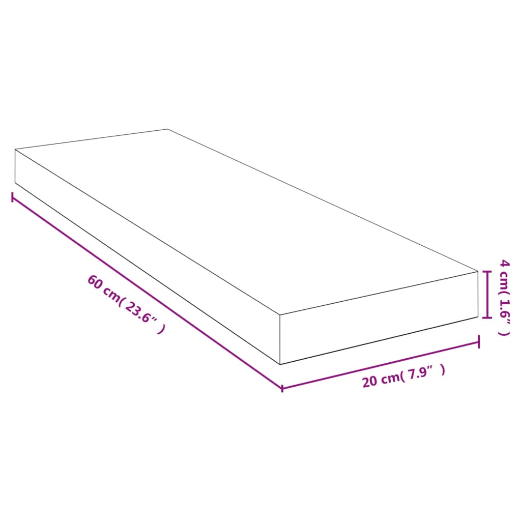 Ράφι Τοίχου 60 x 20 x 4 εκ. από Μπαμπού