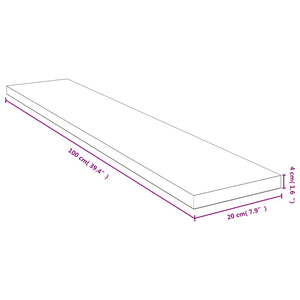 Ράφι Τοίχου 100x20x4 εκ. από Μπαμπού