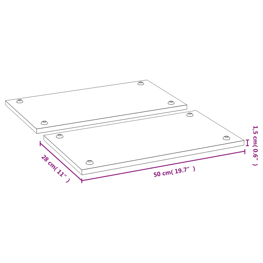 Καλύμματα Εστιών Κουζίνας 2 Τεμ. 50 x 28 x 1,5 εκ. από Μπαμπού - Pakobazaar
