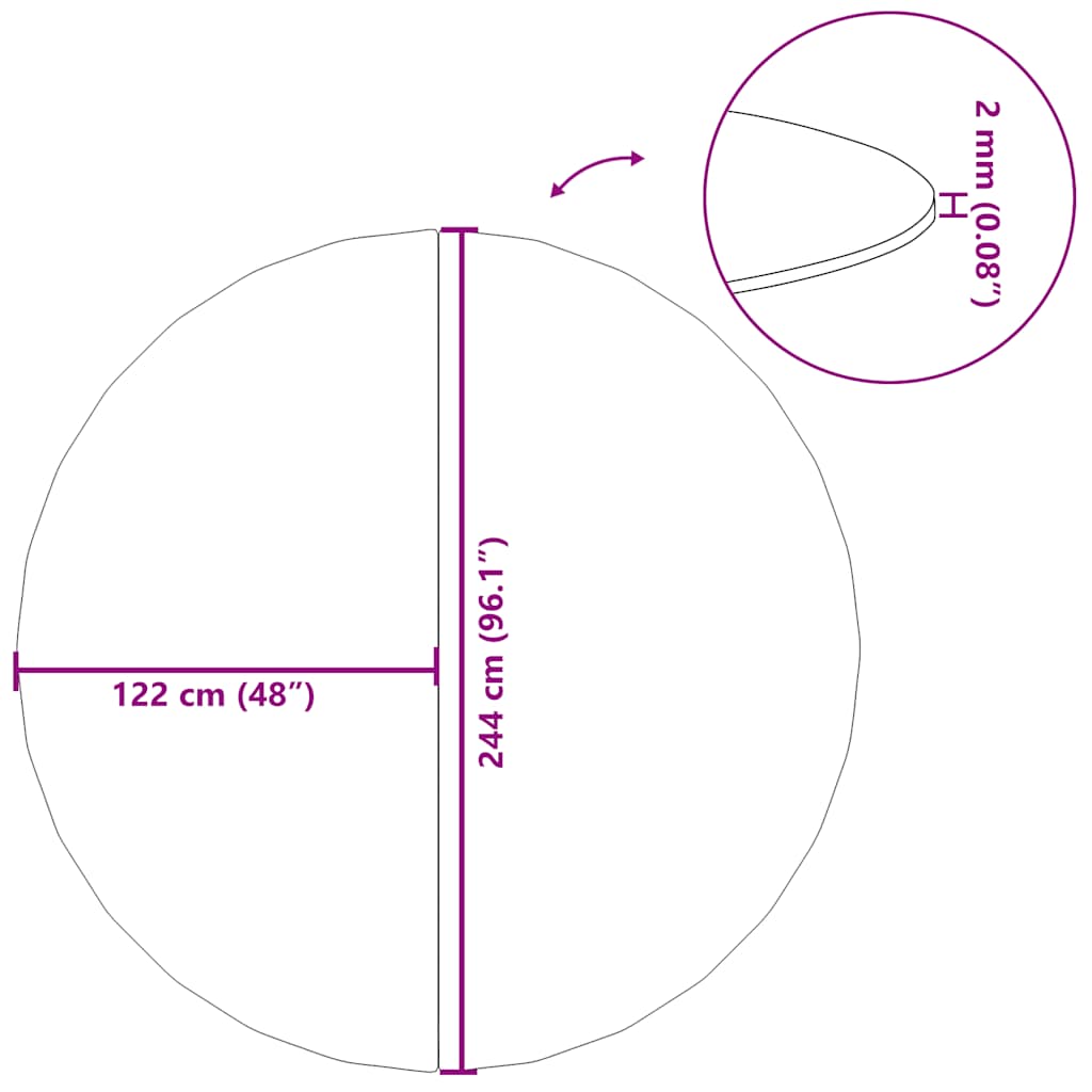 Υπόστρωμα Πισίνας Ανοιχτό Γκρι Ø244 εκ. Πολυεστερικό Γεωύφασμα - Pakobazaar