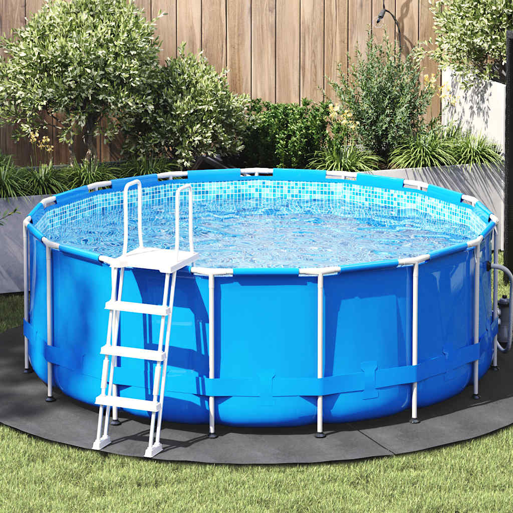 Υπόστρωμα Πισίνας Ανοιχτό Γκρι Ø244 εκ. Πολυεστερικό Γεωύφασμα - Pakobazaar