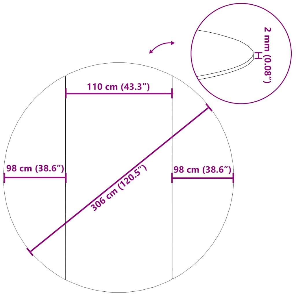 Υπόστρωμα Πισίνας Ανοιχτό Γκρι Ø306 εκ. Πολυεστερικό Γεωύφασμα