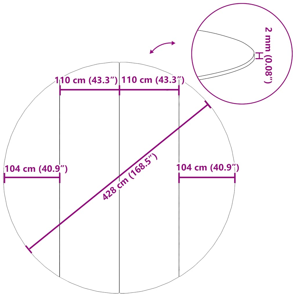 Υπόστρωμα Πισίνας Ανοιχτό Γκρι Ø428 εκ. Πολυεστερικό Γεωύφασμα