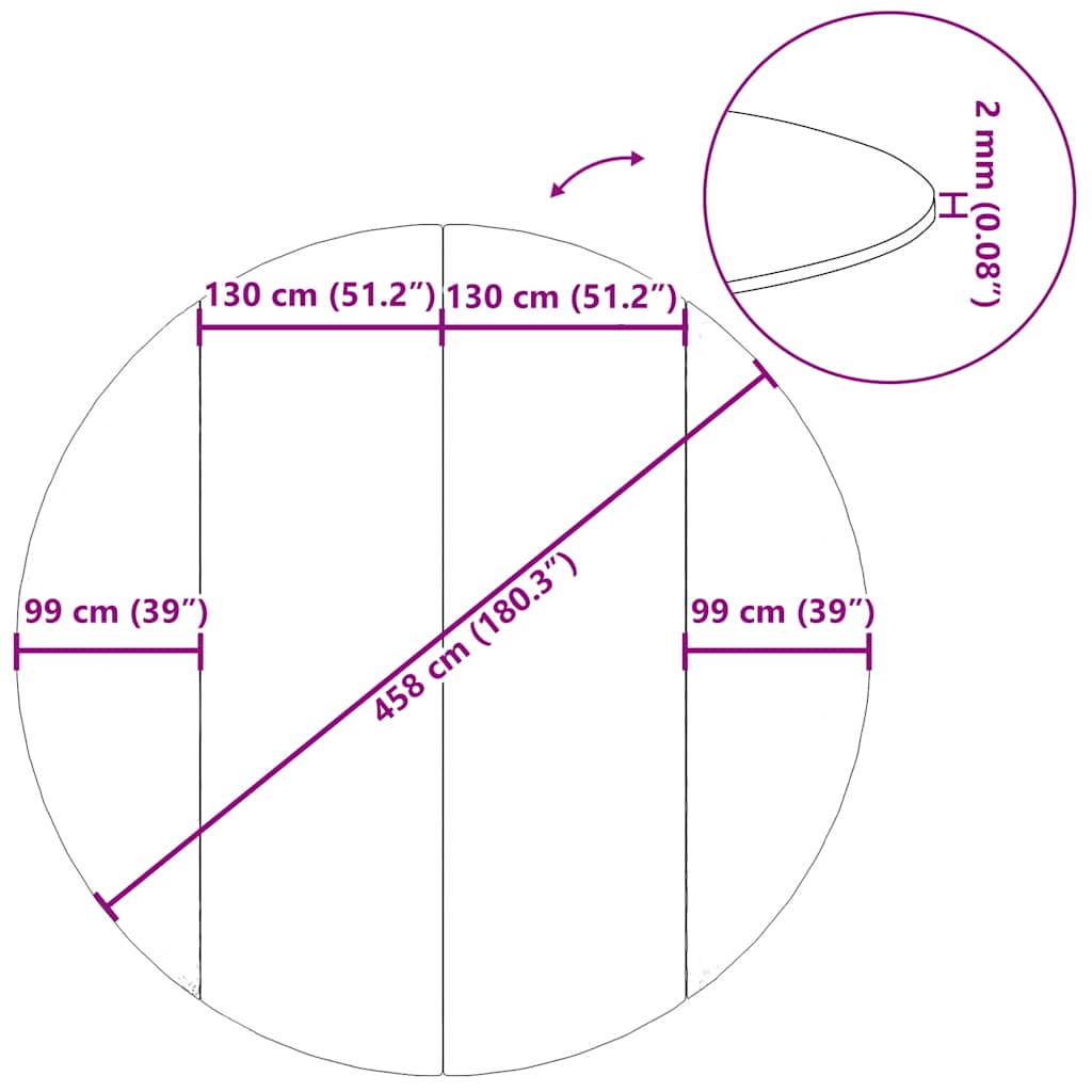 Υπόστρωμα Πισίνας Ανοιχτό Γκρι Ø458 εκ. Πολυεστερικό Γεωύφασμα