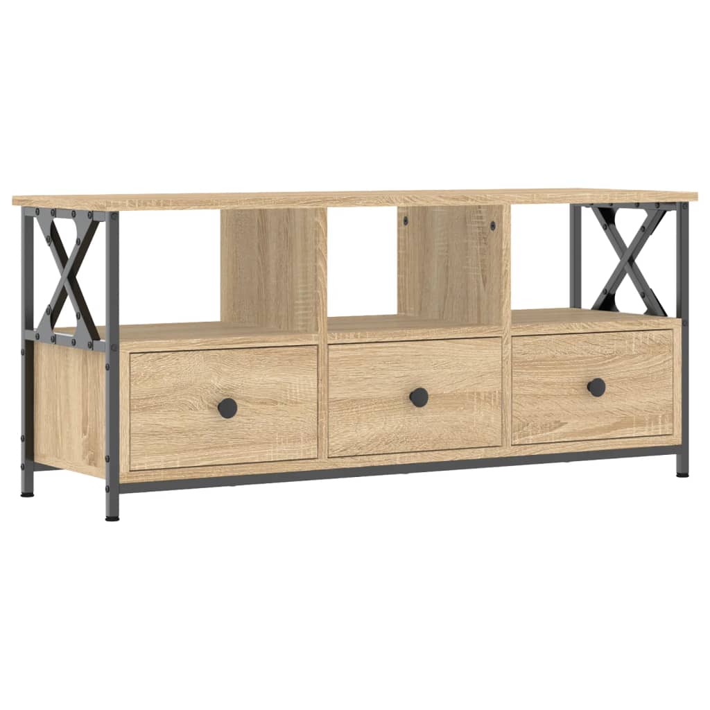 Έπιπλο Τηλεόρασης Sonoma Δρυς 102x33x45 εκ. Επεξ. Ξύλο/Σίδερο
