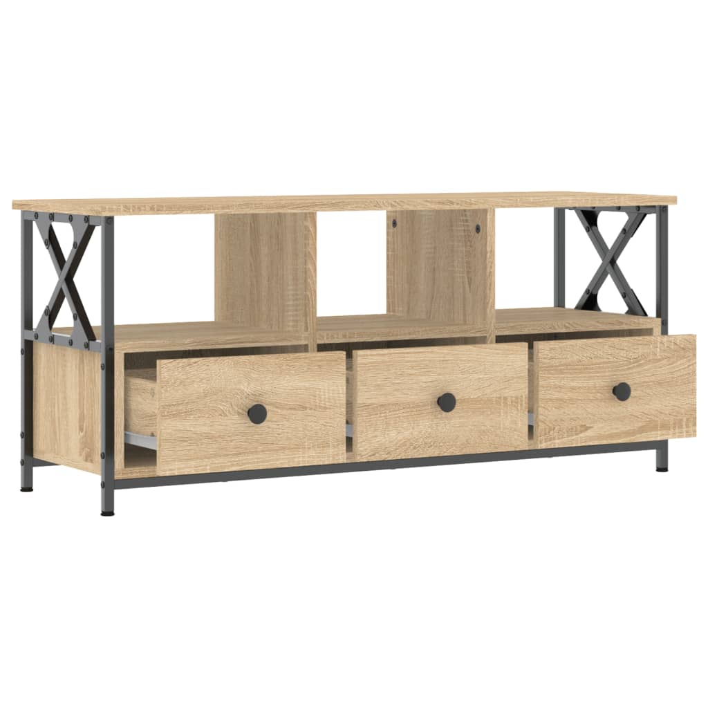 Έπιπλο Τηλεόρασης Sonoma Δρυς 102x33x45 εκ. Επεξ. Ξύλο/Σίδερο