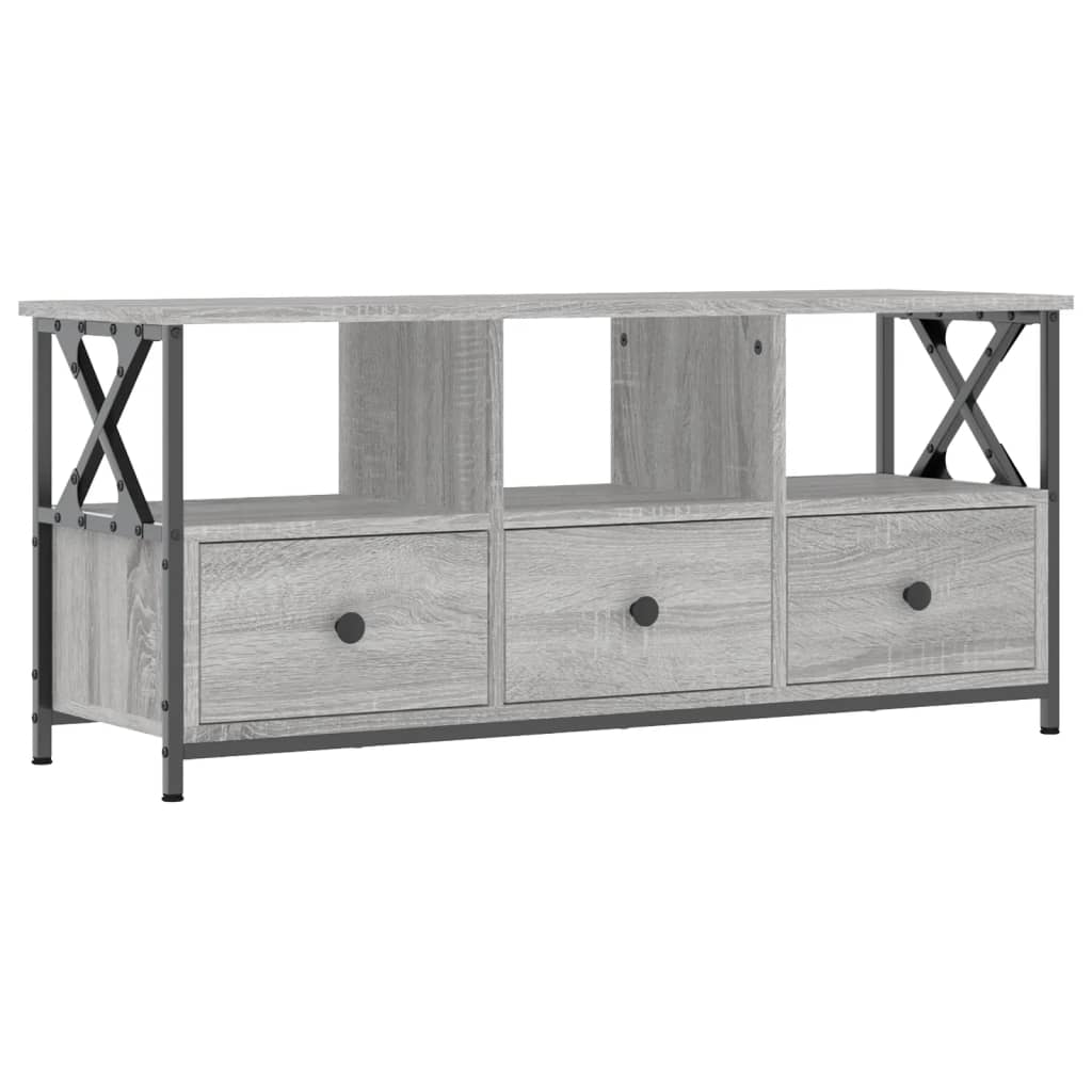 Έπιπλο Τηλεόρασης Sonoma Γκρι 102x33x45 εκ. Επεξ. Ξύλο/Σίδερο