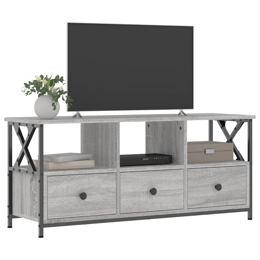 Έπιπλο Τηλεόρασης Sonoma Γκρι 102x33x45 εκ. Επεξ. Ξύλο/Σίδερο