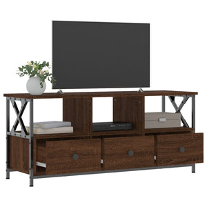 Έπιπλο Τηλεόρασης Καφέ Δρυς 102x33x45 εκ. Επεξ. Ξύλο/Σίδερο - Pakobazaar