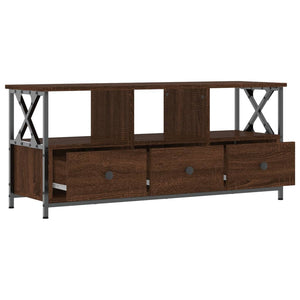 Έπιπλο Τηλεόρασης Καφέ Δρυς 102x33x45 εκ. Επεξ. Ξύλο/Σίδερο - Pakobazaar