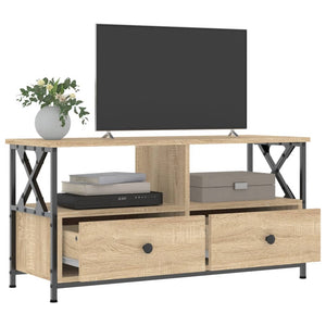 Έπιπλο Τηλεόρασης Sonoma Δρυς 90x33x45 εκ. Επεξ. Ξύλο/Σίδερο - Pakobazaar