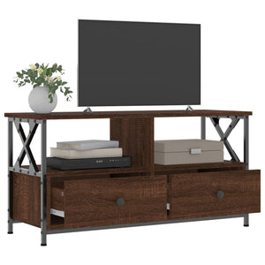 Έπιπλο Τηλεόρασης Καφέ Δρυς 90x33x45 εκ. Επεξ. Ξύλο/Σίδερο - Pakobazaar