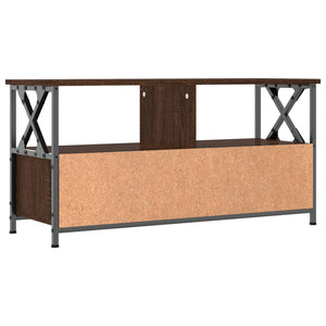 Έπιπλο Τηλεόρασης Καφέ Δρυς 90x33x45 εκ. Επεξ. Ξύλο/Σίδερο - Pakobazaar